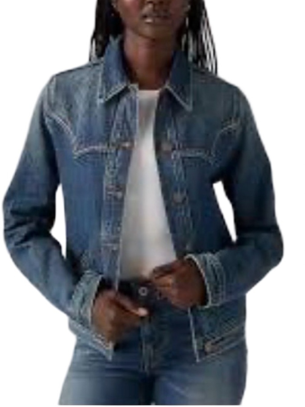 Levi's Medium Blue Denim Jacket with Red Patch